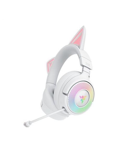 Zestaw Słuchawkowy Razer Kraken Kitty V3 Pro Bluetooth Nauszne Mikrofon Bezprzewodowy Biały