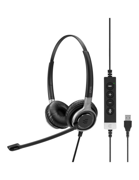 Epos Impact Sc 660 Usb Ml Zestaw Słuchawkowy Przewodowa Opaska Na Głowę Połączenia/Muzyka Usb Typu-A Czarny, Srebrny