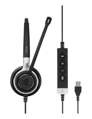 Epos Impact Sc 660 Usb Ml Zestaw Słuchawkowy Przewodowa Opaska Na Głowę Połączenia/Muzyka Usb Typu-A Czarny, Srebrny