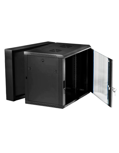 Extralink Szafa Rack 12U 600X600 Azh Czarna Montowana Na Ścianie, Dwusekcyjna