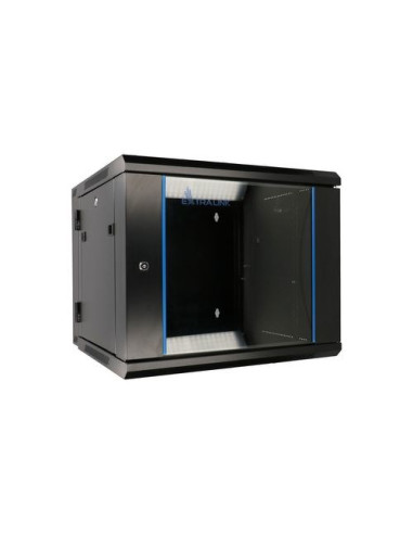 Extralink Szafa Rack 12U 600X600 Azh Czarna Montowana Na Ścianie, Dwusekcyjna