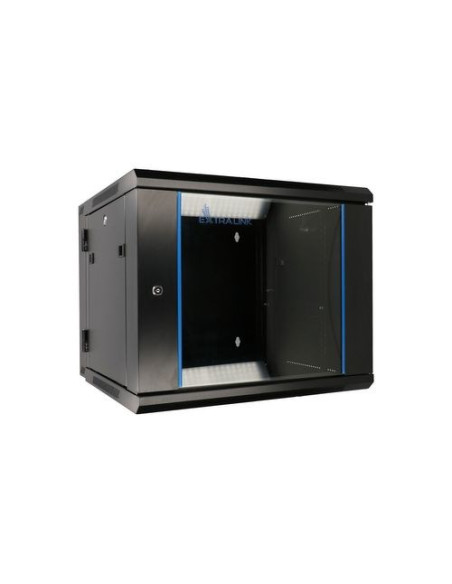 Extralink Szafa Rack 12U 600X600 Azh Czarna Montowana Na Ścianie, Dwusekcyjna