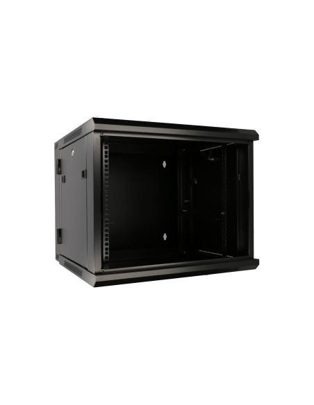 Extralink Szafa Rack 12U 600X600 Azh Czarna Montowana Na Ścianie, Dwusekcyjna