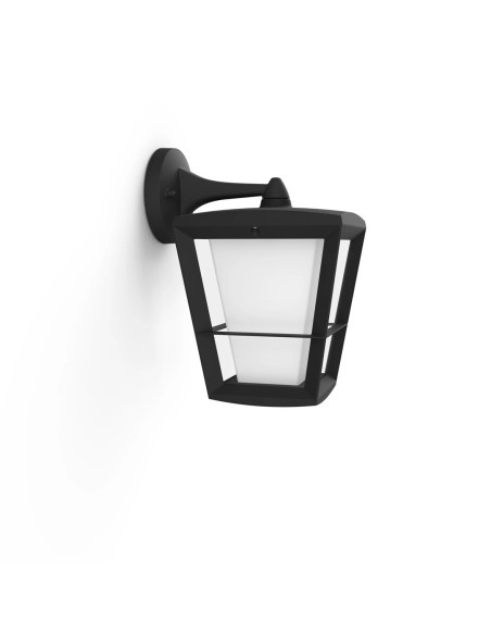 Hue Econic Czarny Oprawa Ścienna Kinkiet Led 15W 2000-6500K 1150Lm Rgb Wca Ip44 Aluminium/Szkło
