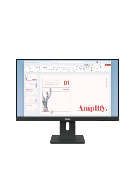 Lenovo Thinkvision E24-40 Monitor 23,8" Ips 16:9 100 Hz 4 Ms 1920X1080 250 Cd/M2 1 Hdmi Krucza Czerń Gwarancja 36 Miesięcy