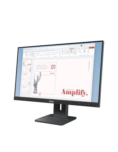Lenovo Thinkvision E24-40 Monitor 23,8" Ips 16:9 100 Hz 4 Ms 1920X1080 250 Cd/M2 1 Hdmi Krucza Czerń Gwarancja 36 Miesięcy