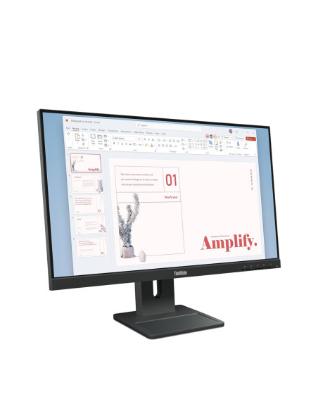 Lenovo Thinkvision E24-40 Monitor 23,8" Ips 16:9 100 Hz 4 Ms 1920X1080 250 Cd/M2 1 Hdmi Krucza Czerń Gwarancja 36 Miesięcy