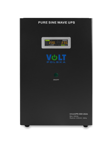 Volt Zasilacz Awaryjny Sinus Ups 500 + 26Ah (300/500W) [1.5M Przewód]