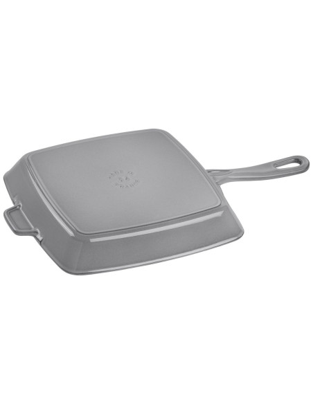 Kwadratowa Patelnia Żeliwna Grillowa Staub 40501-108-0 - Grafitowa 26 Cm