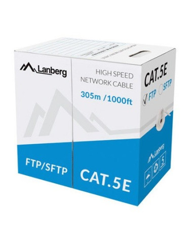 Lanberg Lcs5-11Cu-0305-S Kabel Sieciowy Szary 305 M Cat5E S/Ftp (S-Stp)