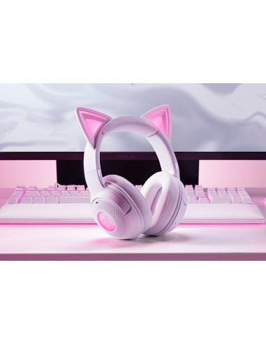 Zestaw Słuchawkowy Razer | Kraken Kitty V2 Bt | Łączność Bluetooth | Nauszne | Mikrofon | Redukcja Szumów | Bezprzewodowy | Biał