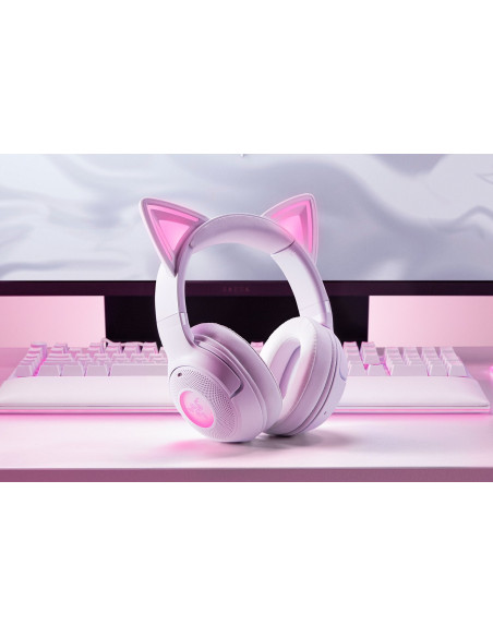 Zestaw Słuchawkowy Razer | Kraken Kitty V2 Bt | Łączność Bluetooth | Nauszne | Mikrofon | Redukcja Szumów | Bezprzewodowy | Biał