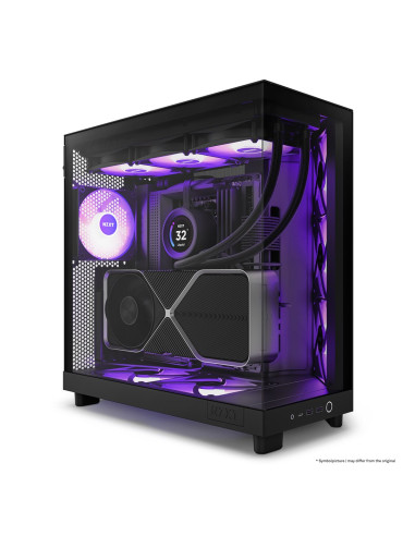 Nzxt Obudowa Komputerowa Nzxt H6 Flow Rgb Midi Tower Z Oknem Czarna