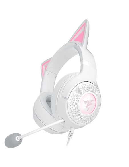 Zestaw Słuchawkowy Razer Kraken Kitty V2 Przewodowe Nauszne Z Mikrofonem I Redukcją Szumów Biały
