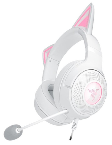 Zestaw Słuchawkowy Razer Kraken Kitty V2 Przewodowe Nauszne Z Mikrofonem I Redukcją Szumów Biały