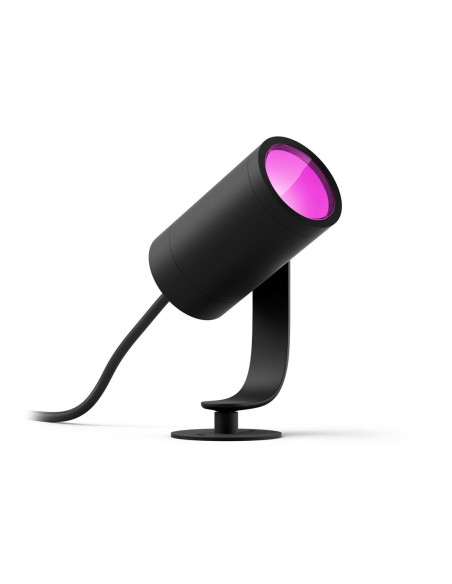 Hue Lily Czarny Reflektor Ogrodowy Led 8W 2000-6500K 600Lm Rgb Wca Ip65 Aluminium