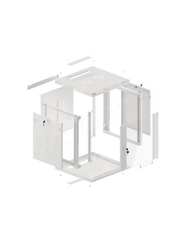 Lanberg Wf01-6612-10S Stojak 12U Szafa Wisząca Szary