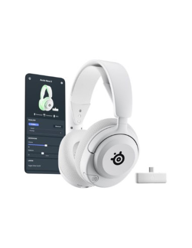 Słuchawki Steelseries Gaming Headset Arctis Nova 5X Bluetooth Over-Ear Microphone Noise Canceling Wireless White