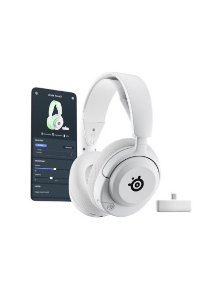 Słuchawki Steelseries Gaming Headset Arctis Nova 5X Bluetooth Over-Ear Microphone Noise Canceling Wireless White