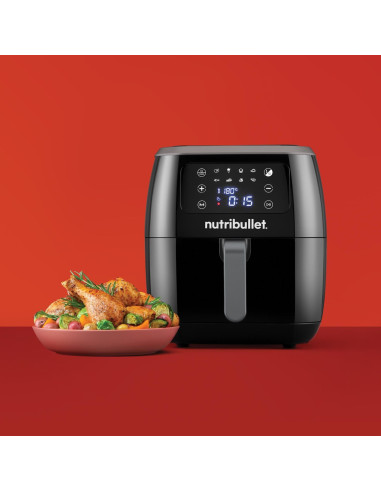 Nutribullet Xxl Digital Air Fryer Pojedyńczy 7 L Autonomiczny 1800 W Frytkownica Na Gorące Powietrze Czarny