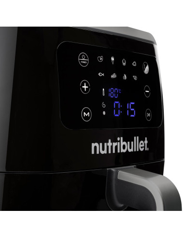 Nutribullet Xxl Digital Air Fryer Pojedyńczy 7 L Autonomiczny 1800 W Frytkownica Na Gorące Powietrze Czarny