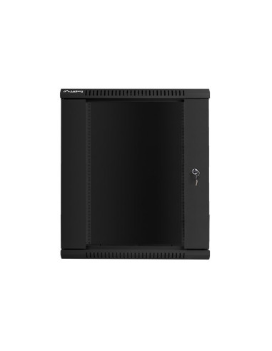 Lanberg Szafa Rack 19 Cali Wall-Mount 15U/600X450 V2 Czarna, Drzwi Szklane