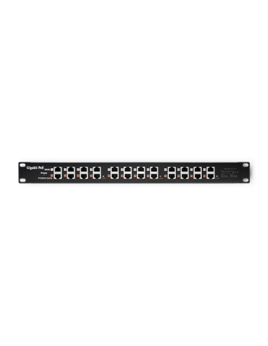 Qoltec Patch Panel Rack | 12 Portów | Poe | Czarny