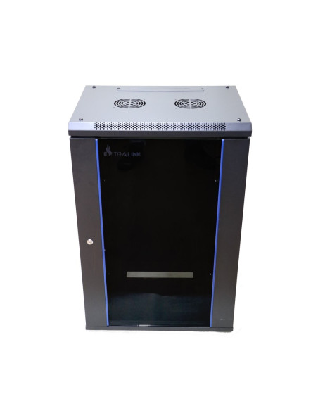 Extralink Szafa Rack 18U 600X450 Czarna Montowana Na Ścianie