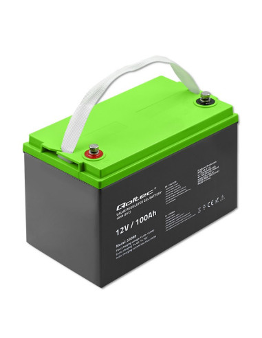 Qoltec Akumulator Żelowy | 12V | 100Ah | Gel | 29.3Kg