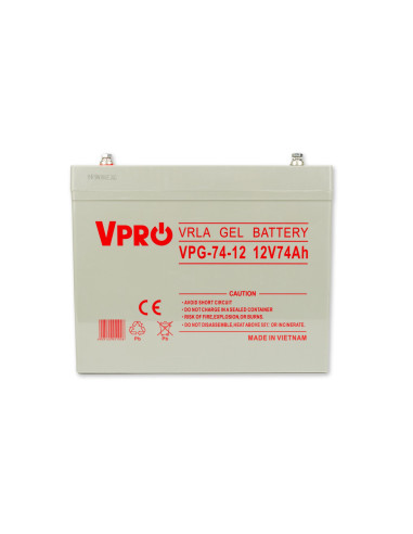Akumulator Gel Vpro Solar 12V 74Ah