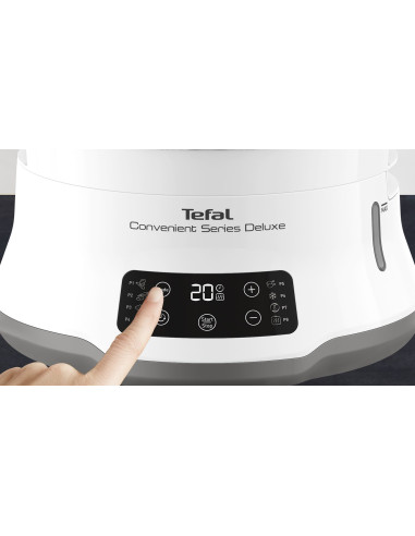 Tefal Convenient Series Deluxe Vc502D Szybkowar Parowy 3 Kosz. Blat 900 W Stal Nierdzewna, Biały
