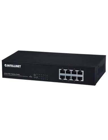 Intellinet 560764 Łącza Sieciowe Fast Ethernet (10/100) Obsługa Poe Czarny