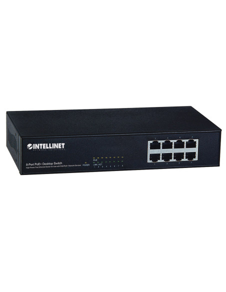 Intellinet 560764 Łącza Sieciowe Fast Ethernet (10/100) Obsługa Poe Czarny