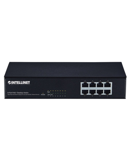 Intellinet 560764 Łącza Sieciowe Fast Ethernet (10/100) Obsługa Poe Czarny
