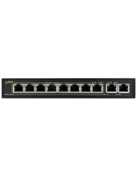 Pulsar Sg108 Łącza Sieciowe Gigabit Ethernet (10/100/1000) Obsługa Poe Czarny