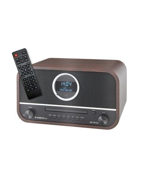 Albrecht Dr 790 Cd Cyfrowe Radio Fm - Bluetooth - Odtwarzacz Cd - Słuchawki Usb - 4.1 Stereo - Pilot Zdalnego Sterowania
