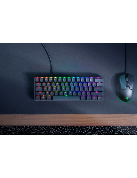 Razer Huntsman Mini 60% Klawiatura Do Gier Opto-Mechaniczny Fioletowy Przełącznik Światło Led Rgb Nord Przewodowa