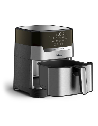 Tefal Easy Fry & Grill Ey505D Pojedyńczy 4,2 L Autonomiczny 1550 W Frytkownica Na Gorące Powietrze Stal Nierdzewna