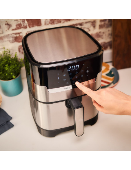 Tefal Easy Fry & Grill Ey505D Pojedyńczy 4,2 L Autonomiczny 1550 W Frytkownica Na Gorące Powietrze Stal Nierdzewna