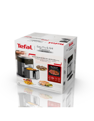 Tefal Easy Fry & Grill Ey505D Pojedyńczy 4,2 L Autonomiczny 1550 W Frytkownica Na Gorące Powietrze Stal Nierdzewna