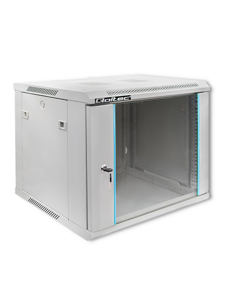 Qoltec Szafa Rack 19" | 9U | 600 X 500 X 600 | Szara | Wisząca