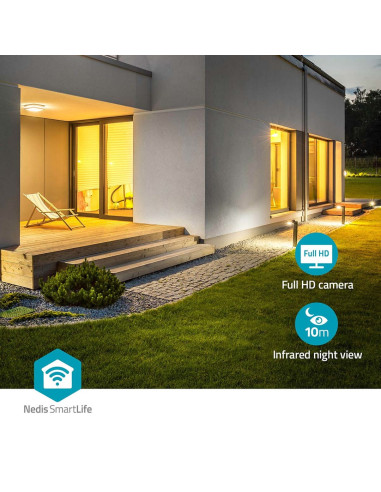 Kamera Nedis Smartlife Model Wificol20Bk, Zewnętrzna, Wi-Fi