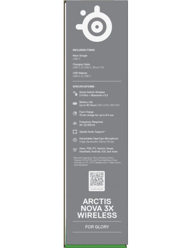 Słuchawki Steelseries Arctis Nova 3X Wireless For Xbox, Aqua