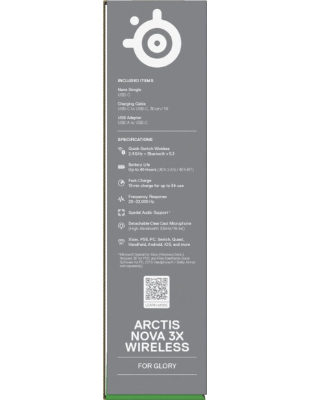 Słuchawki Steelseries Arctis Nova 3X Wireless For Xbox, Aqua
