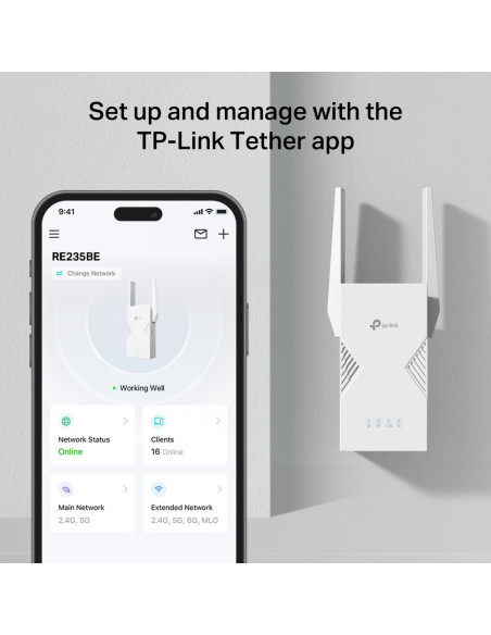 Wzmacniacz Sygnału Wi-Fi 7 Tp-Link Re235Be Be3600
