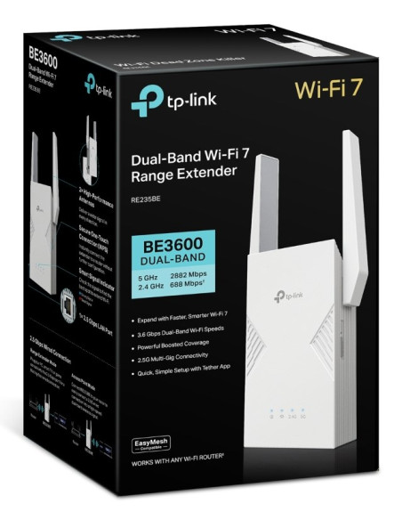 Wzmacniacz Sygnału Wi-Fi 7 Tp-Link Re235Be Be3600