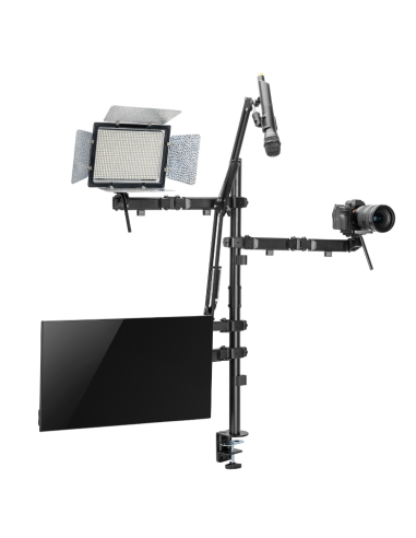 Uchwyt Na Monitor Mikrofon Kamerę I Naświetlacz All-In-One Studio Nanors, Youtube, 17"-32", Max. 9Kg, Rs164