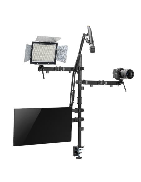 Uchwyt Na Monitor Mikrofon Kamerę I Naświetlacz All-In-One Studio Nanors, Youtube, 17"-32", Max. 9Kg, Rs164