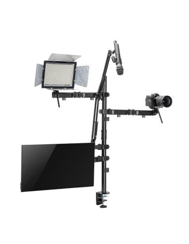 Uchwyt Na Monitor Mikrofon Kamerę I Naświetlacz All-In-One Studio Nanors, Youtube, 17"-32", Max. 9Kg, Rs164
