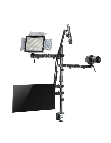 Uchwyt Na Monitor Mikrofon Kamerę I Naświetlacz All-In-One Studio Nanors, Youtube, 17"-32", Max. 9Kg, Rs164